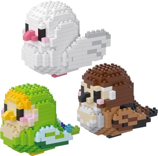 Building Blocks Cute Mini Bird Series Building Blocks Sets, Micro Kawaii Animals Pigeon Parrot Building Toys Bricks Model Building Kit for Bird Fans Kids Teens Adult Birthday Gift(746PCS)
