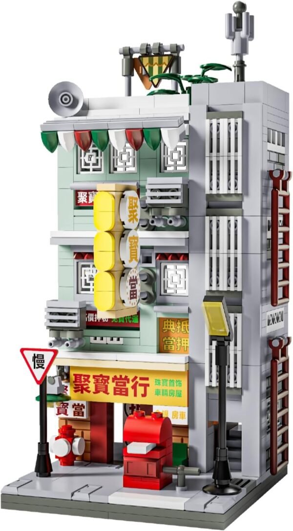 71gw77SuVmL._AC_SL1500 Building Blocks Mini Building Blocks Hong Kong City Street View Hardware Store Toys, Retro Hong Kong Architecture Model Set, 419PCS Mini House Bricks Toy for Kid Girl Boy Aged 6+ (Not Compatible with Lego Set)