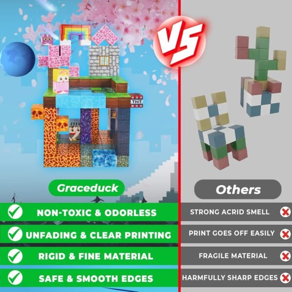 Building Blocks   Blocks-150 PCS Build Dark Swordsman's Forest Castle Magnet World -   Toys for Montessori Toddler Christmas Birthday Gifts - STEM Sensory Toys for 3 4 5 6 7 8 9 10 Year Old Boys & Girls