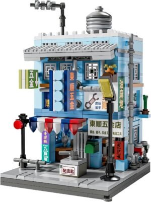 71lNlwqJb3L._AC_SL1500 Building Blocks Mini Building Blocks Hong Kong City Street View Hardware Store Toys, Retro Hong Kong Architecture Model Set, 419PCS Mini House Bricks Toy for Kid Girl Boy Aged 6+ (Not Compatible with Lego Set)