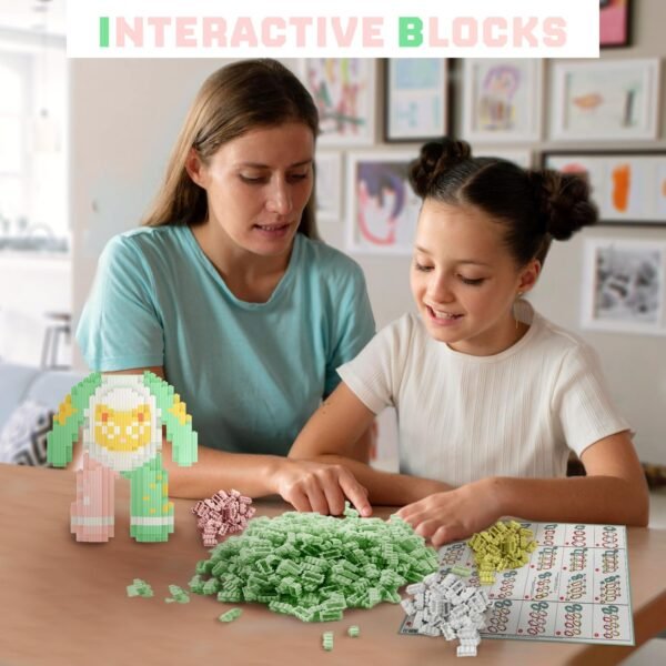 Building Blocks MEIGESI Bear Building Blocks (2400PCS) | 500% Bear Display Model | Micro 3D Animal Building Blocks | Fluorescence Design for Adults & Kids | Idea for Home & Office Decor | CZ0025