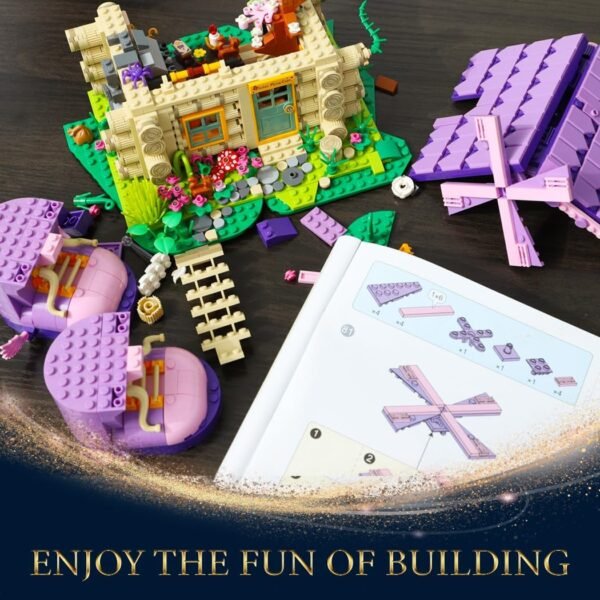 Building Blocks  Enchanted Magic Flying House Building Blocks Kit,Ideal Birthdays,Party Decor Gift for Adults and Kids 8-12 Years Old(1288 Pcs)
