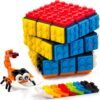 Building Blocks Brick Cube with Building Blocks, Mini Toy Included, Compatible with Lego Cube, Inspired by Rubix Cube for Kids - Educational Toy (Black)