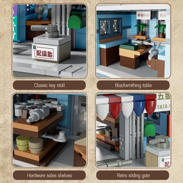 71tNWz-3TGL._AC_SL1500 Building Blocks Mini Building Blocks Hong Kong City Street View Hardware Store Toys, Retro Hong Kong Architecture Model Set, 419PCS Mini House Bricks Toy for Kid Girl Boy Aged 6+ (Not Compatible with Lego Set)