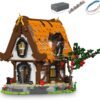71v8_iFK2VL._AC_SL1500 Building Blocks 2192PCS Medieval House Building Blocks Toys Set, Transparent House Collectible Play Model Kits City with LED, Building Building Blocks Construction Toys for Kids and Adults, Huts