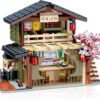 Building Blocks Toy Building Block, Japanese Sushi Shop Model Kit, Compatible Regular Size Brick, Creative Construction, Shop House City View, Birthday Gift for Adult Children Kids Boys Girls 8+ 763 PCS