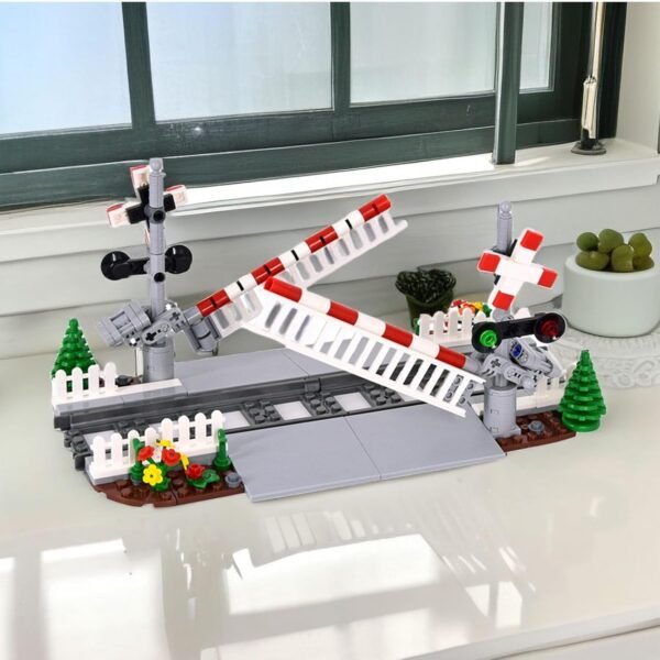 71yVYSsrLTL._AC_SL1500 Building Blocks Train Tracks Pieces Building Block Set 04, City Train Track Railroad Tracks, 200Pcs Traffic Light Railroad Crossing Building, Compatible with Lego 6254100 Building Accessory, Gifts for Ages 6+