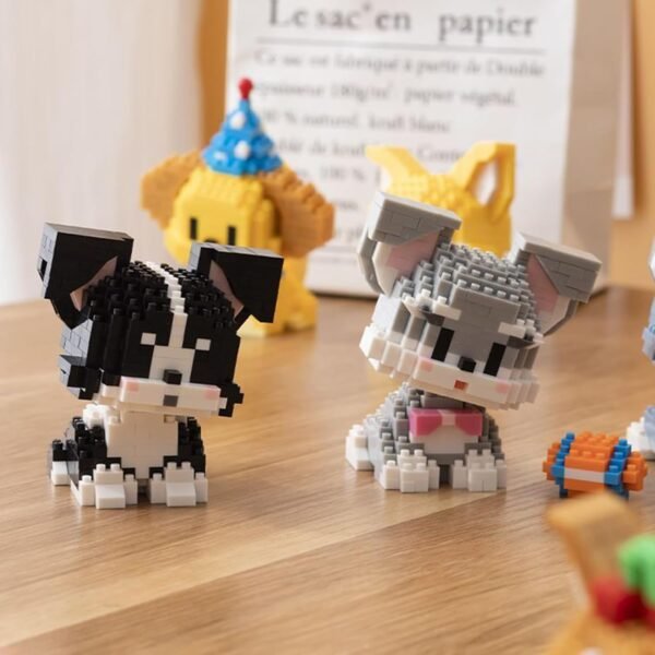 Building Blocks Micro Mini Building Blocks Dog Pets Cute Animal Model Set Building Pet Toys Bricks Gifts for Kid and Adult (Border Collie)