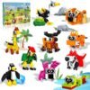 Building Blocks Party Favors for Kids 20 Pack 30 Kinds Animal Figures Building Blocks Toys Set Christmas Easter Basket Stuffers Gifts Goodies Bags Stuffers Classroom Prizes Gifts for Kids, Boys & Girls Age 6+
