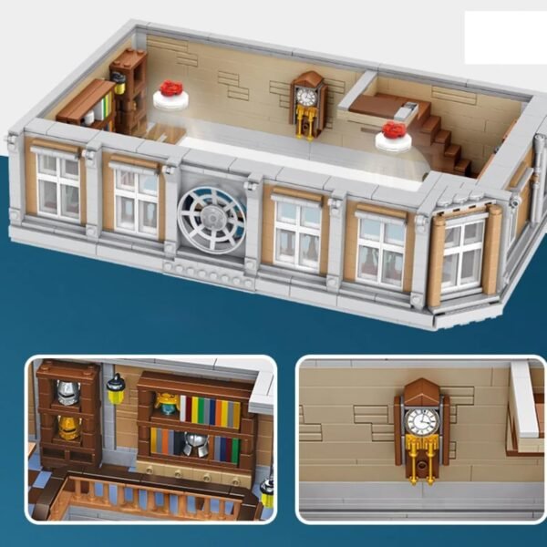 Building Blocks 6619 Pieces Street View Magic Library Architecture Building Brick Set, Building Blocks Magic Library Toy for Adult Collections