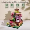 81-N63SyhgL._AC_SL1500 Building Blocks Micro Mini Architecture Blocks Set, Cherry Blossom Villa Tree House Bricks Building Set, Flower House Creative Collectible Models Present for Teens and Adults (7080PCS)