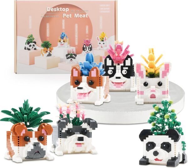 Building Blocks Succulent Flowers Building Blocks Set for Adults, Bouquet Botanical Collection of Animal Bonsai Kits, Mini Artificial Succulent Plants Display, Creative Presents Toys for Kids (2765PCS)