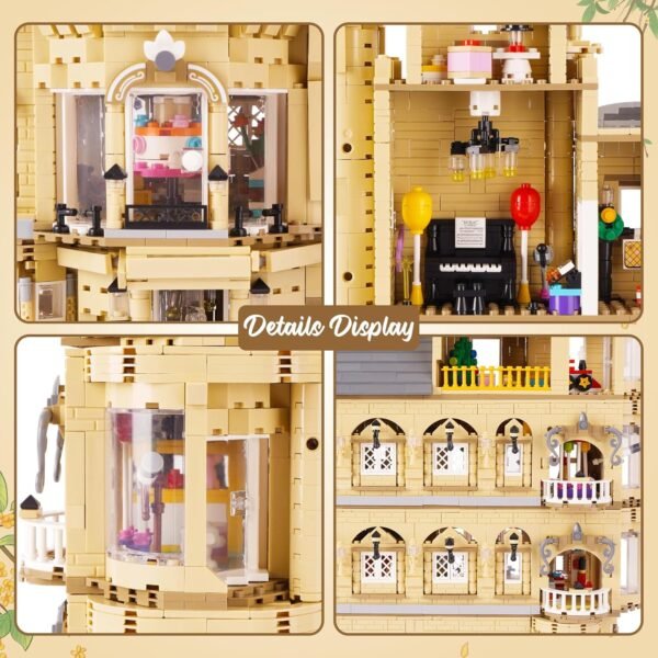 Building Blocks Architecture Building Blocks, Street View Building Blocks Kit 4281 PCS Modular Shop Micro Building Set