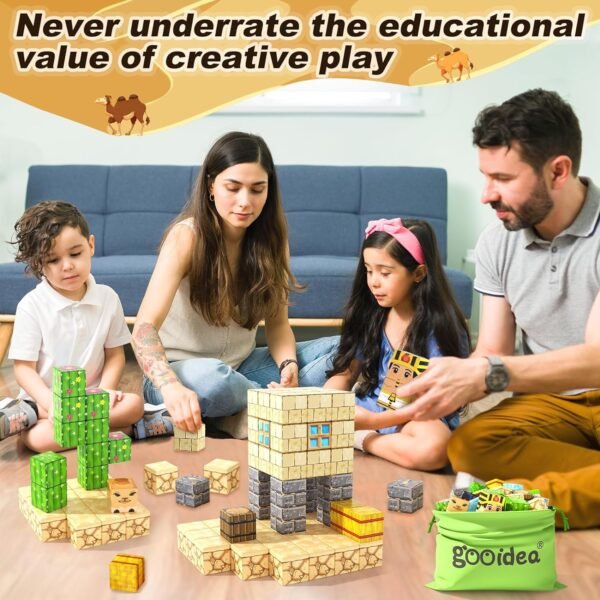 Building Blocks   Blocks Kids Toys, Simulating Mine Magworld Building Craft, Desert Construction Toy,   Toy Refill Pack, Game Gift for 3+ Year Old Boys Girls