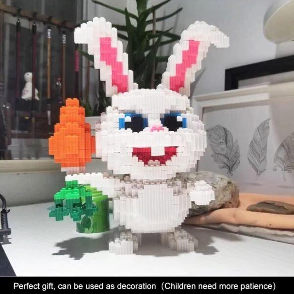 815vGIAN4nL._AC_SL1500 Building Blocks Rabbit Micro Building Blocks Set, Big Wild Animals,Mini 3D Building Toy Brick Safari Set,Gift for Children Aged 6 and Above,Compatible with Lego (Rabbit 5200pcs)