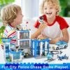 Building Blocks City Police Station Building Blocks Sets, City Police Prison Kits with Police Car, Helicopter Motorcycle, Trailer and Drone, Toy Building Kit Gift for Kids Boys Ages 6-12 (1001 Pieces)
