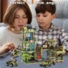 Building Blocks City Military Base Building Block, Compatible with Lego Military Base, Army Toy with War Helicopter, Marine Artillery Vehicle, Police Car, Gift for Kid 6 7 8 9 10 11 12 13 14 Years Old (811 Pieces)