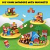 Building Blocks   Blocks Game - Build Mine Magnet Video Game World Adventure Set for Toddler, Super Bro   Set Elements Toys Gift for Boys & Girls Kids 3+