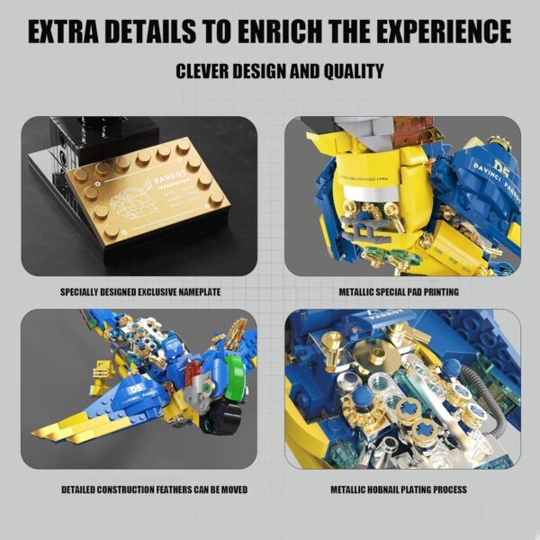 81H8HJwZEcL._AC_SL1500 Building Blocks 490PCS Parrot Classic Building Blocks Set, STEM Educational Model Kit, Bird Animal Toys, Creative Collectible Decorations, Birthday Gift for Kids, Boys and Girls 8-14+ Years Old