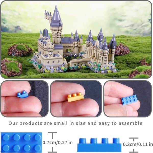 Building Blocks 3000+PCS Micro Mini Blocks Magic Castle Building Blocks Toys,Creative Ideals Hog Tower Building Sets, Best Choice for 14+ Boys, Girls or Adults