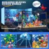 81JyfEQ0UQL._AC_SL1500 Building Blocks Fish Tank Building Block, Lighting Aquarium Building Sets for Adults and Kids Including Ocean Jellyfish, Dolphin, Turtle, Crab, Animal Building Toys for Boys Age 8-12, 725pcs
