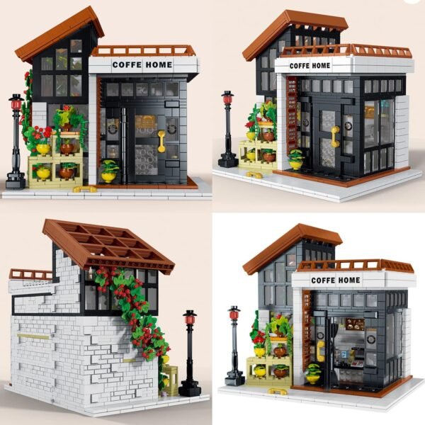 81MP0wvk0LL._AC_SL1500 Building Blocks Cafe House Architecture Building Set with LED Light,City Coffee House Model Kit,Building Blocks Toy for 15+ Age Teen,Adult (1512 Pieces)