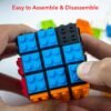 Building Blocks Brick Cube with Building Blocks, Mini Toy Included, Compatible with Lego Cube, Inspired by Rubix Cube for Kids - Educational Toy (Black)