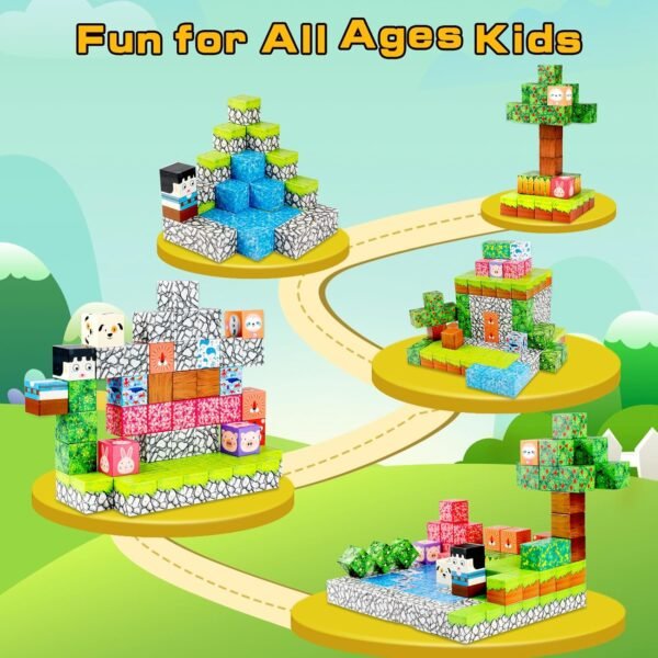 Building Blocks   Blocks 128Pcs   Building Blocks, Kids Toys for Boys and Girls Age 3+, Educational Sensory   Blocks Toys for Kids Birthday Gift