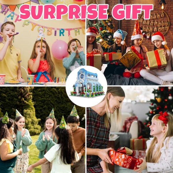 Building Blocks 1289PCS Botanical Garden Building Blocks Set with LED Lights - Flower House Model Kits for Kids & Adults | Creative Construction Toys for Ages 8-12 | Collectible City Playset