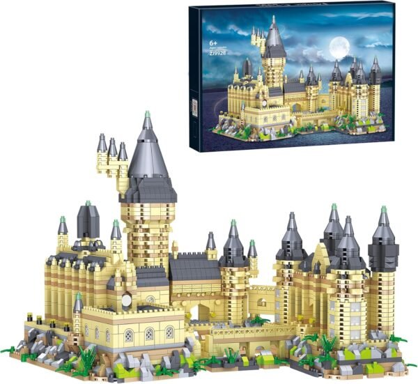 Building Blocks 3000+PCS Micro Mini Blocks Magic Castle Building Blocks Toys,Creative Ideals Hog Tower Building Sets, Best Choice for 14+ Boys, Girls or Adults