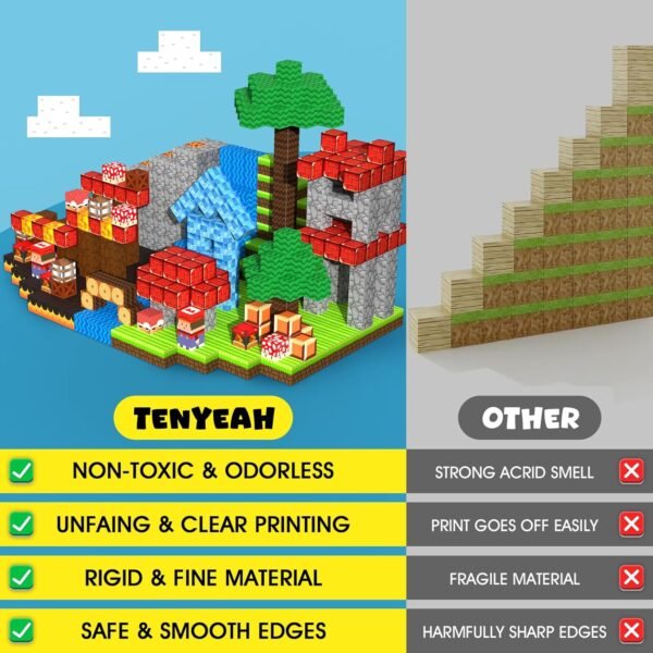 Building Blocks   Blocks Game - Build Mine Magnet Video Game World Adventure Set for Toddler, Super Bro   Set Elements Toys Gift for Boys & Girls Kids 3+