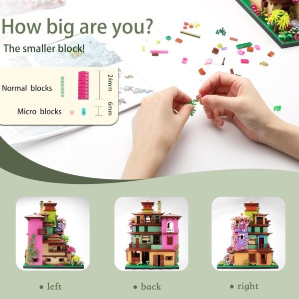 81gWp7t4FdL._AC_SL1500 Building Blocks Micro Mini Architecture Blocks Set, Cherry Blossom Villa Tree House Bricks Building Set, Flower House Creative Collectible Models Present for Teens and Adults (7080PCS)