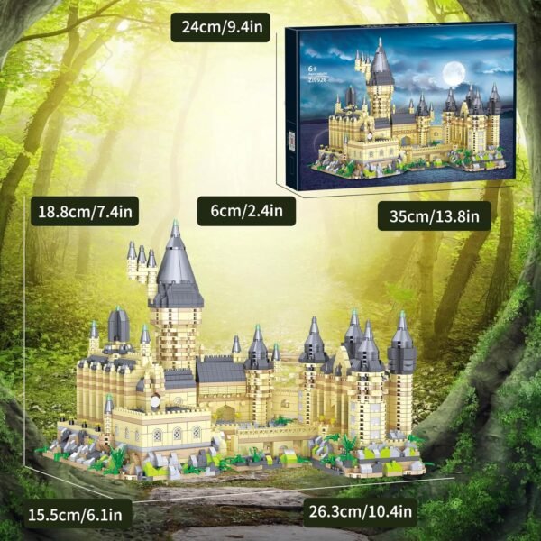 Building Blocks 3000+PCS Micro Mini Blocks Magic Castle Building Blocks Toys,Creative Ideals Hog Tower Building Sets, Best Choice for 14+ Boys, Girls or Adults
