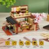 Building Blocks Toy Building Block, Japanese Sushi Shop Model Kit, Compatible Regular Size Brick, Creative Construction, Shop House City View, Birthday Gift for Adult Children Kids Boys Girls 8+ 763 PCS