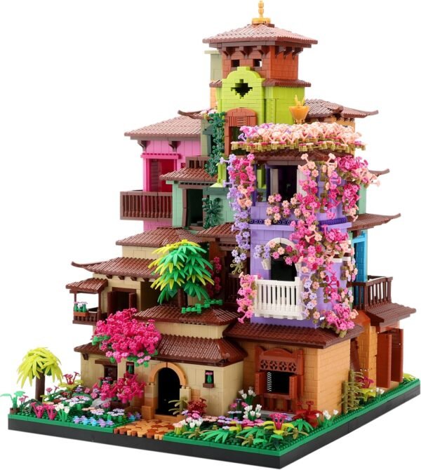 81qjycWMqtL._AC_SL1500 Building Blocks Micro Mini Architecture Blocks Set, Cherry Blossom Villa Tree House Bricks Building Set, Flower House Creative Collectible Models Present for Teens and Adults (7080PCS)