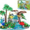 81rLZRnR5yL._AC_SL1500 Building Blocks Tropical Forest Animal Building Blocks Set - Including eagles, peacocks, birds, flowers, plants, and trees,898pcs of animal building kits that will be swinging, Gift for Kids Girls Boys Age 8-12 Years