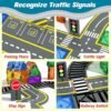 Building Blocks Magnetic Tiles Road & Train Track Expansion Pack Magnetic Building Blocks Construction Toys Kids Toys for Ages 3-12 Boys Girls Construction Magnet Building Toys Includes Road Tracks, Traffic Lights