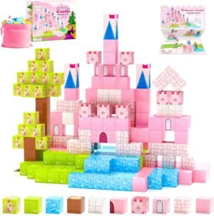 Building Blocks   Blocks-Princess Toys, Creative   Building Blocks Toddler Toys, Birthday Gifts for Kids 3+ Years Old, STEM Montessori Sensory Toys for Boys & Girls Age 3-4 4-5 6-8