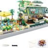 Building Blocks Micro Building Blocks Sets??Coffee Shop Garden Architecture and City Cafe Flowers House Building Blocks for Adults??Cute Toy Building Model Kits??Creative Mini Bricks Gift for Kids 14+??2200 PCS