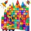 Building Blocks   Tiles, 116PCS Magnet Building Blocks, 3D Diamond   Blocks, Construction Stem Toys for Kids, Educational Toys for Boys Girls Ages 3 4 5 6 7 8 (116 PCS)