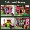 918lfu-wEuL._AC_SL1500 Building Blocks Micro Mini Architecture Blocks Set, Cherry Blossom Villa Tree House Bricks Building Set, Flower House Creative Collectible Models Present for Teens and Adults (7080PCS)