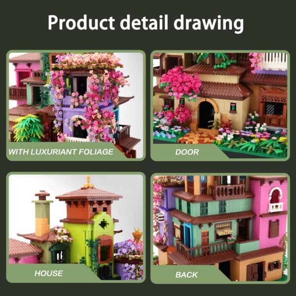 918lfu-wEuL._AC_SL1500 Building Blocks Micro Mini Architecture Blocks Set, Cherry Blossom Villa Tree House Bricks Building Set, Flower House Creative Collectible Models Present for Teens and Adults (7080PCS)